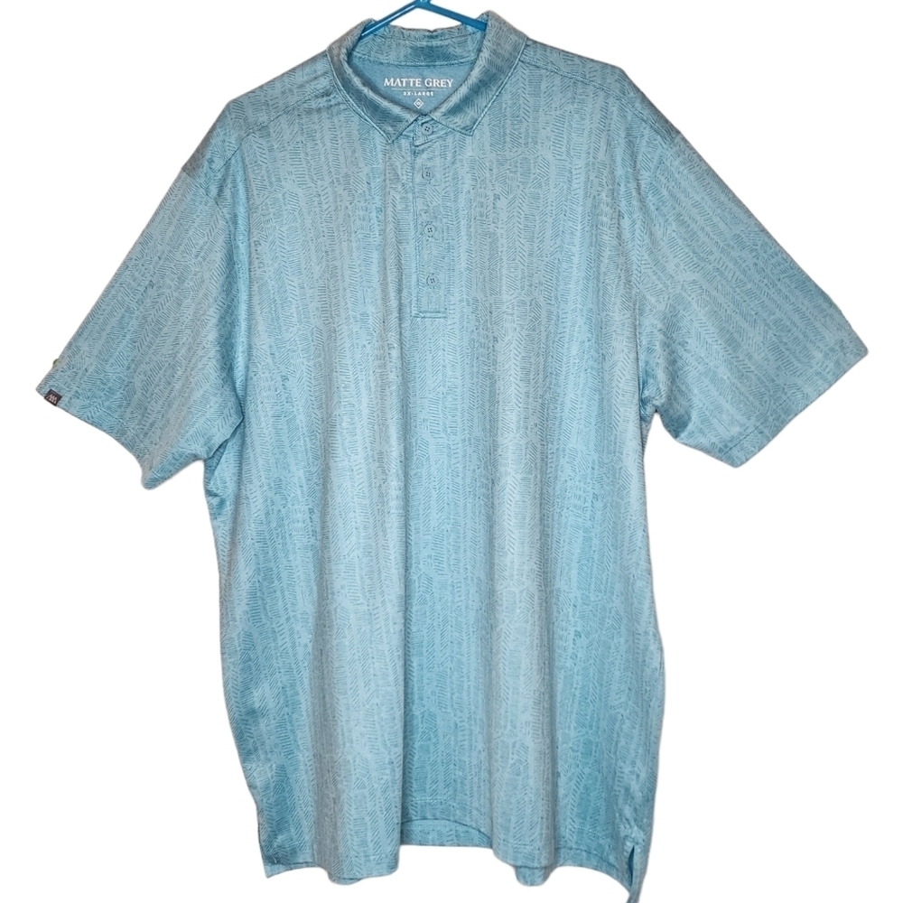 Matte Grey blue‎ polo. 2XL